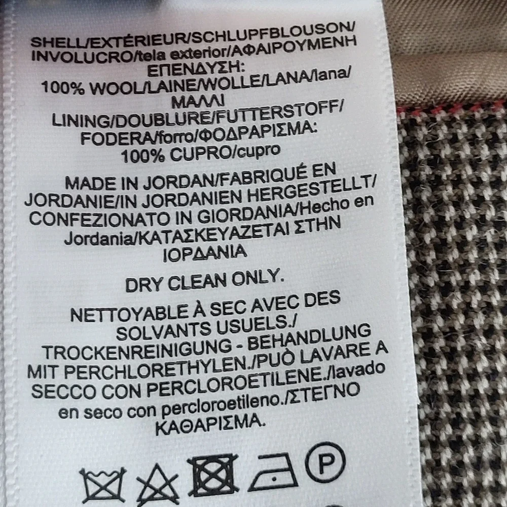 Brooks Brothers Classic Blazer Sport Jacket 43L Brown Plaid Wool 2 Button Luxury